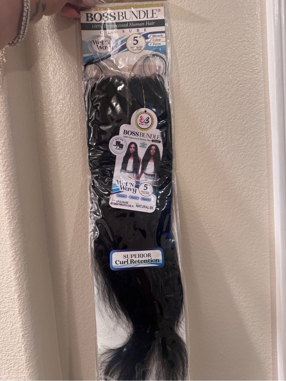 BOSS BUNDLE Wet 'N Wavy 5" Closure - Natural Black